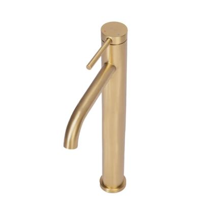 REA-B5329 - Grifo de lavabo CLIF 29,5 cm, acabado oro cepillado