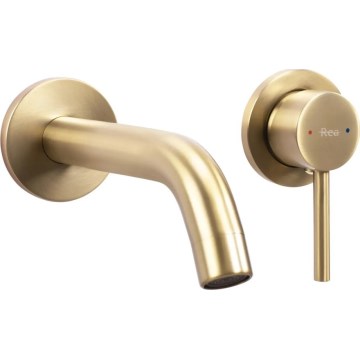 REA-B5334 - Grifo empotrado para lavabo OWEN, acabado oro cepillado
