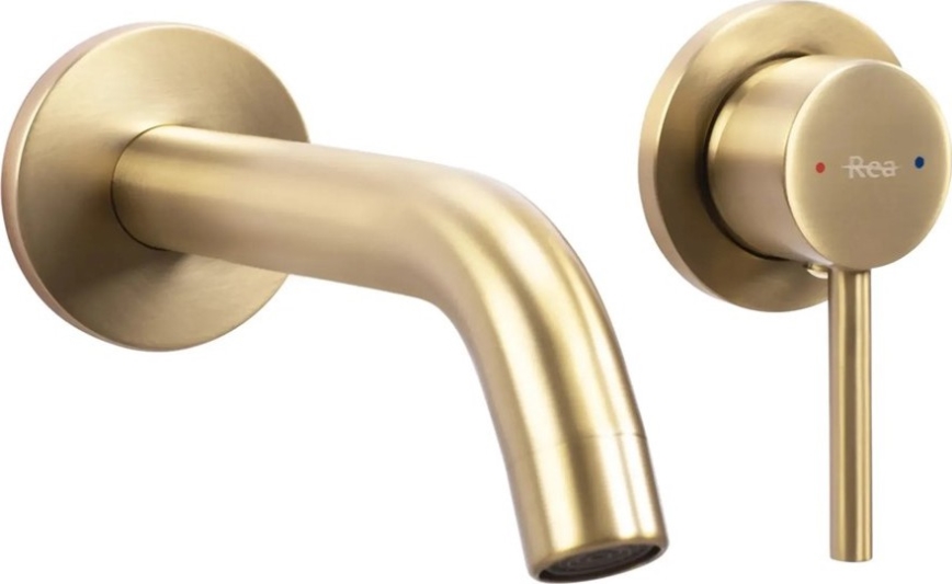 REA-B5334 - Grifo empotrado para lavabo OWEN, acabado oro cepillado