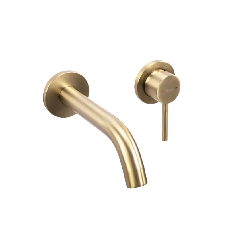 REA-B5334 - Grifo empotrado para lavabo OWEN, acabado oro cepillado