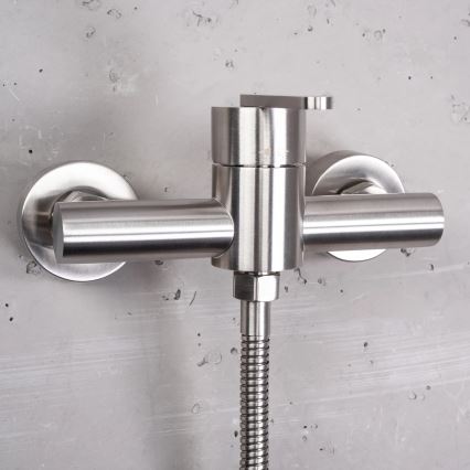 REA-B5502 - Set de ducha con grifería ONTARIO en acabado níquel