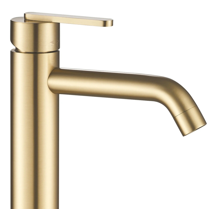 REA-B5509 - Grifo de lavabo ONTARIO 30 cm, acabado oro cepillado