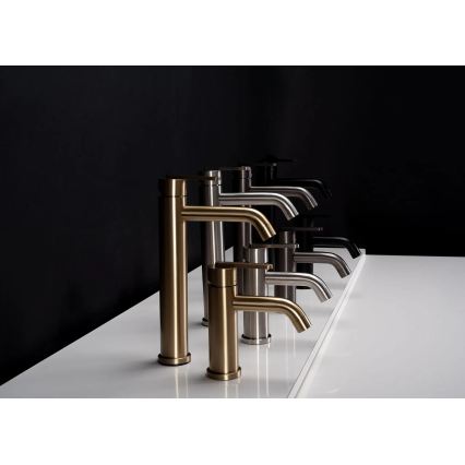 REA-B5509 - Grifo de lavabo ONTARIO 30 cm, acabado oro cepillado