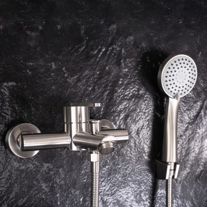 REA-B5514 - Conjunto de bañera con grifo ONTARIO, acero cepillado