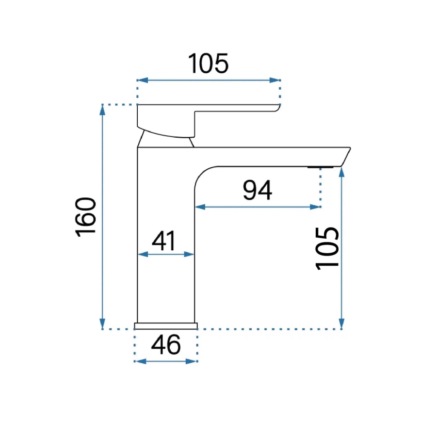 REA-B6410 - Grifo de lavabo ARGUS 16 cm oro cepillado