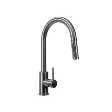 REA-B7437 - Grifo de fregadero con rociador extraíble FRESH 45 cm titanio