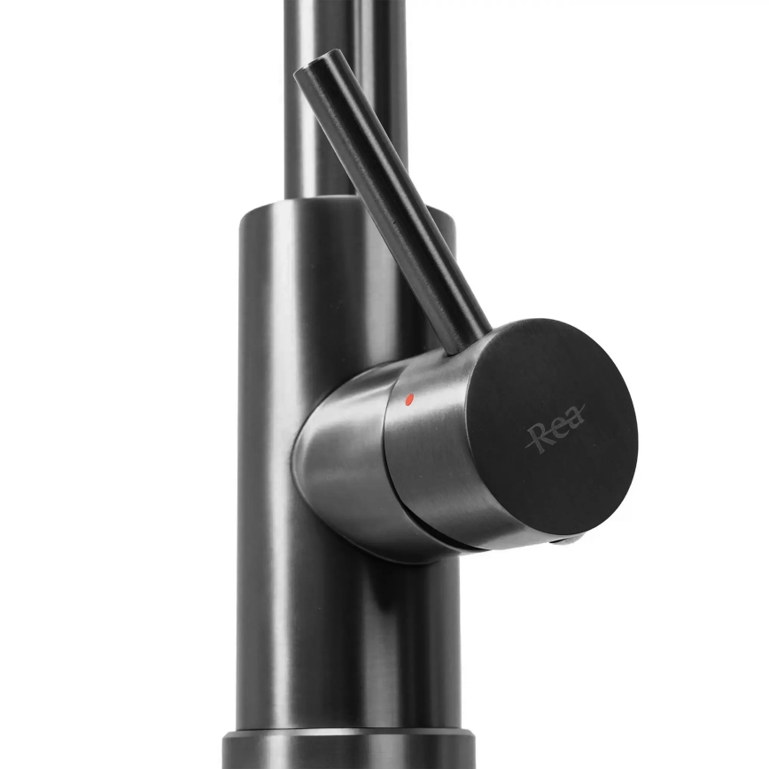 REA-B7437 - Grifo de fregadero con rociador extraíble FRESH 45 cm titanio