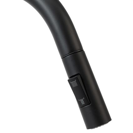 REA-B7564 - Grifo de fregadero con cabezal extraíble y sistema de filtración ECO FRESH, 37,5 cm, negro mate