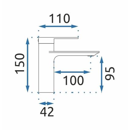 REA-B7960 - Grifo de lavabo STORM 15 cm oro cepillado