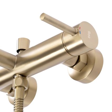 REA-B8010 - Set para bañera LUNGO oro cepillado