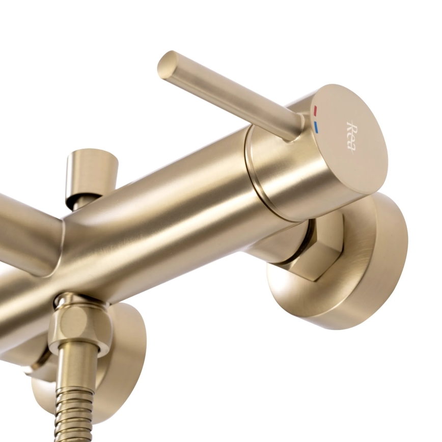 REA-B8010 - Set para bañera LUNGO oro cepillado