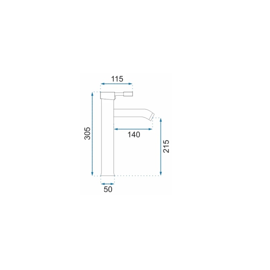 REA-B8665 - Grifo de lavabo GRAF 30,5 cm negro