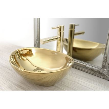 REA-B8803 - Grifo para lavabo TESS 31,5 cm dorado