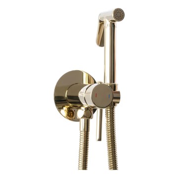 REA-B8979 - Grifo para bidé con rociador para instalación empotrada LUNGO, acabado dorado