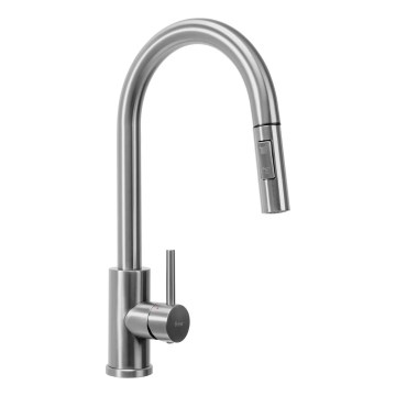 REA-B9146 - Grifo para fregadero con rociador extraíble FRESH, 39,5 cm, níquel
