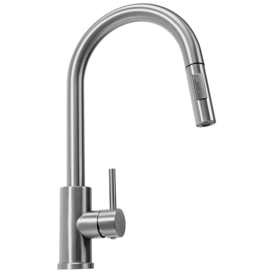 REA-B9146 - Grifo para fregadero con rociador extraíble FRESH, 39,5 cm, níquel
