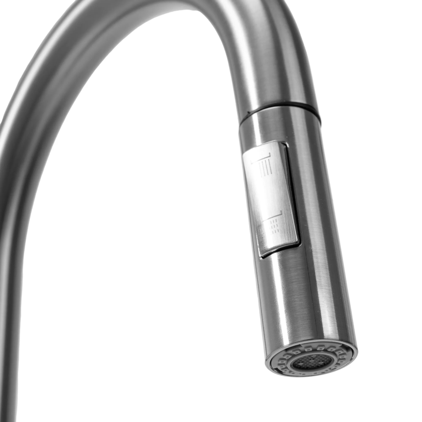 REA-B9146 - Grifo para fregadero con rociador extraíble FRESH, 39,5 cm, níquel