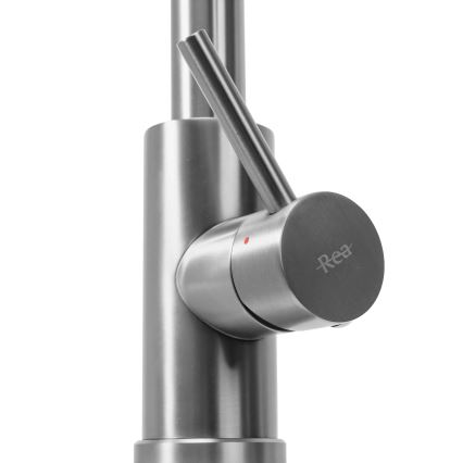 REA-B9146 - Grifo para fregadero con rociador extraíble FRESH, 39,5 cm, níquel