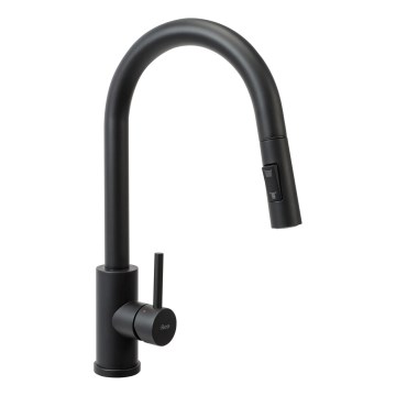 REA-B9147 - Grifo para fregadero con alcachofa extraíble FRESH 39,5 cm negro mate