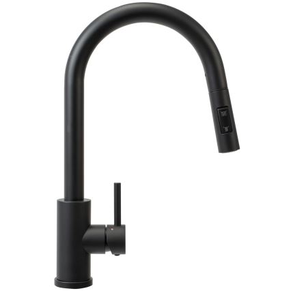 REA-B9147 - Grifo para fregadero con alcachofa extraíble FRESH 39,5 cm negro mate