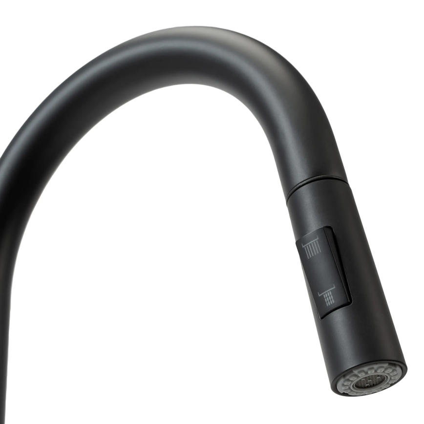 REA-B9147 - Grifo para fregadero con alcachofa extraíble FRESH 39,5 cm negro mate