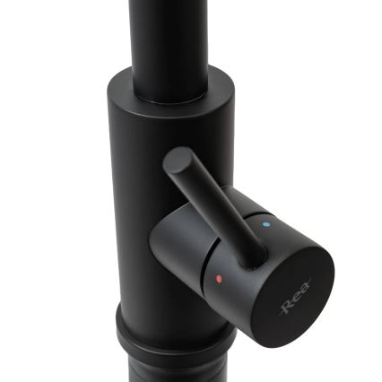 REA-B9147 - Grifo para fregadero con alcachofa extraíble FRESH 39,5 cm negro mate