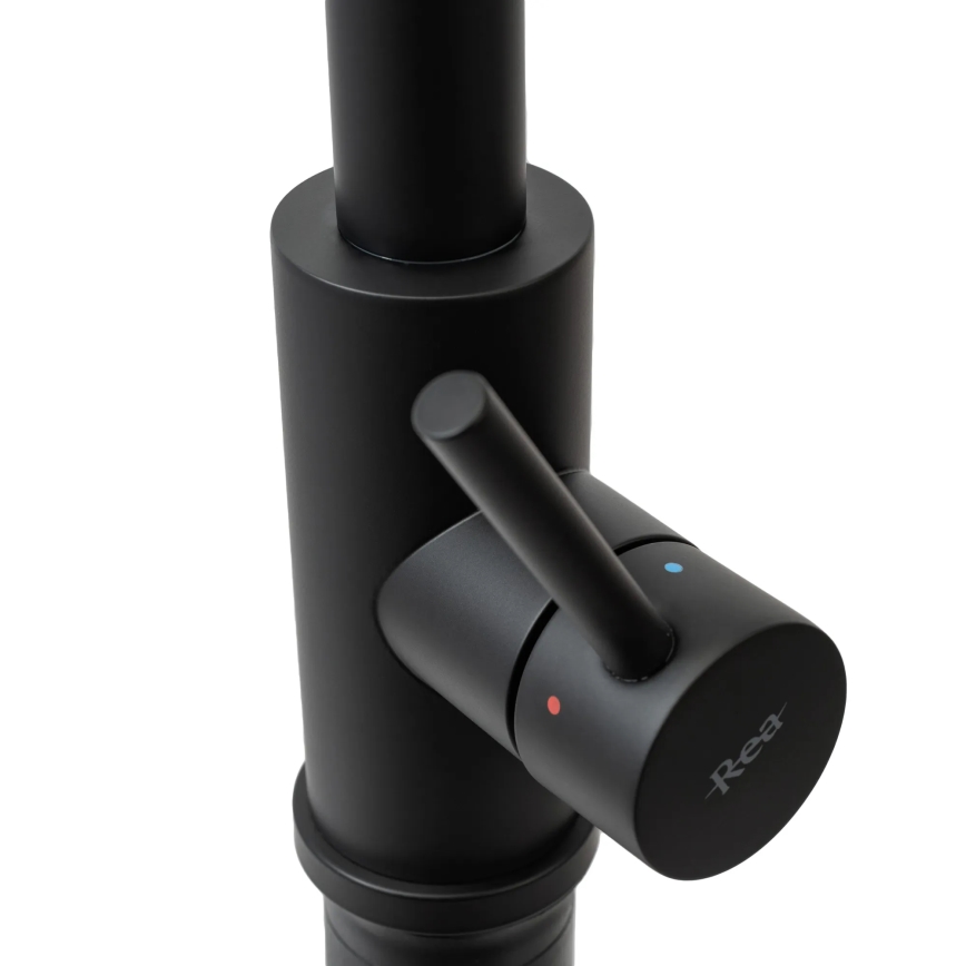 REA-B9147 - Grifo para fregadero con alcachofa extraíble FRESH 39,5 cm negro mate