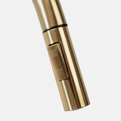 REA-B9148 - Grifo de fregadero FRESH con ducha extraíble, 39,5 cm, acabado en oro cepillado