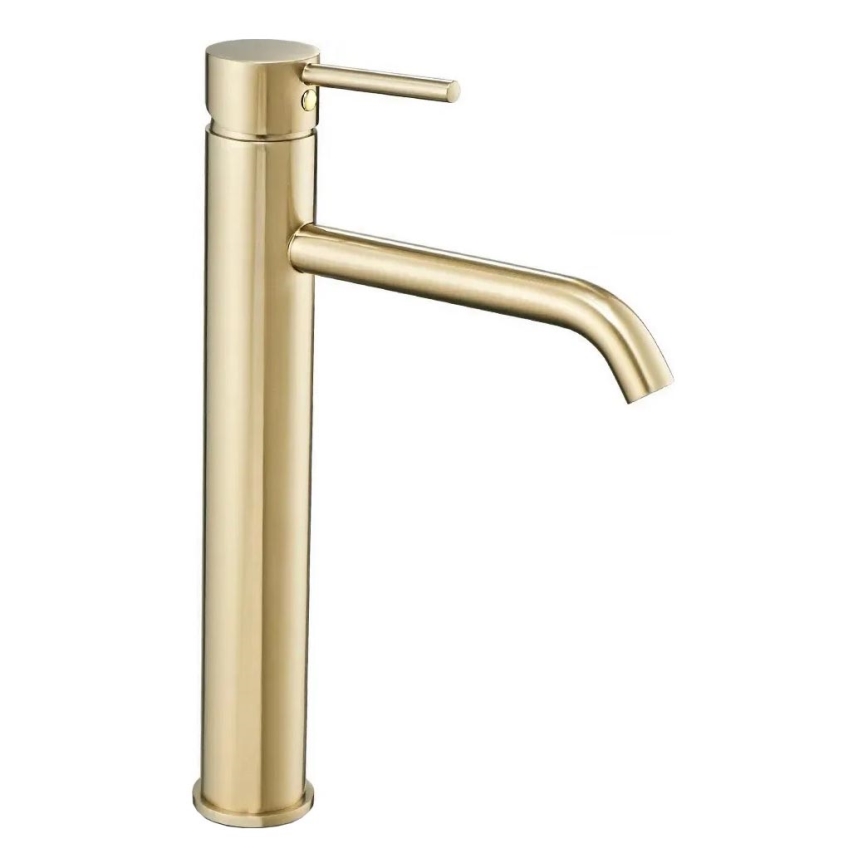 REA-B9409 - Grifo de lavabo LUNGO 28 cm, acabado dorado