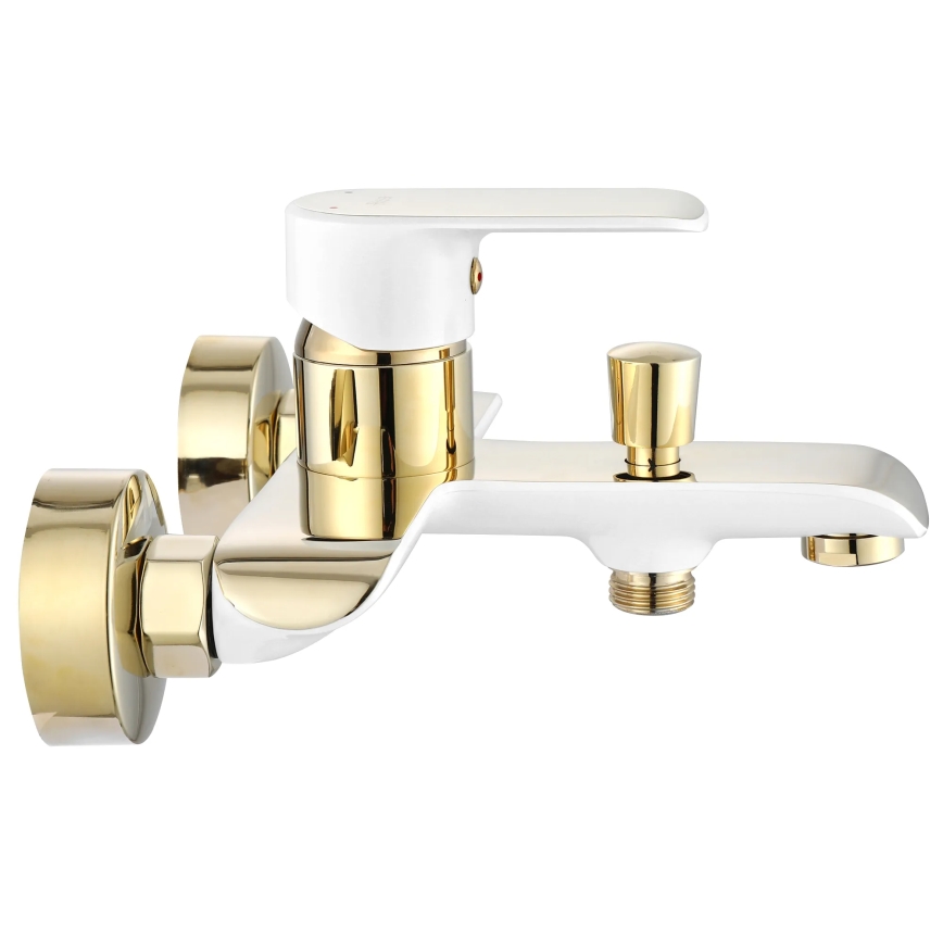 REA-B9932 - Set para bañera BLOOM blanco mate/dorado