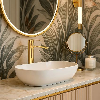 REA-B9983 - Grifo de lavabo STORM 29,5 cm dorado