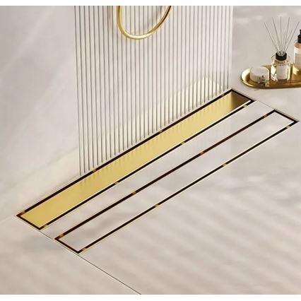 REA-G2562 - Canaleta de desagüe NEOX 70 cm, acero inoxidable/dorado