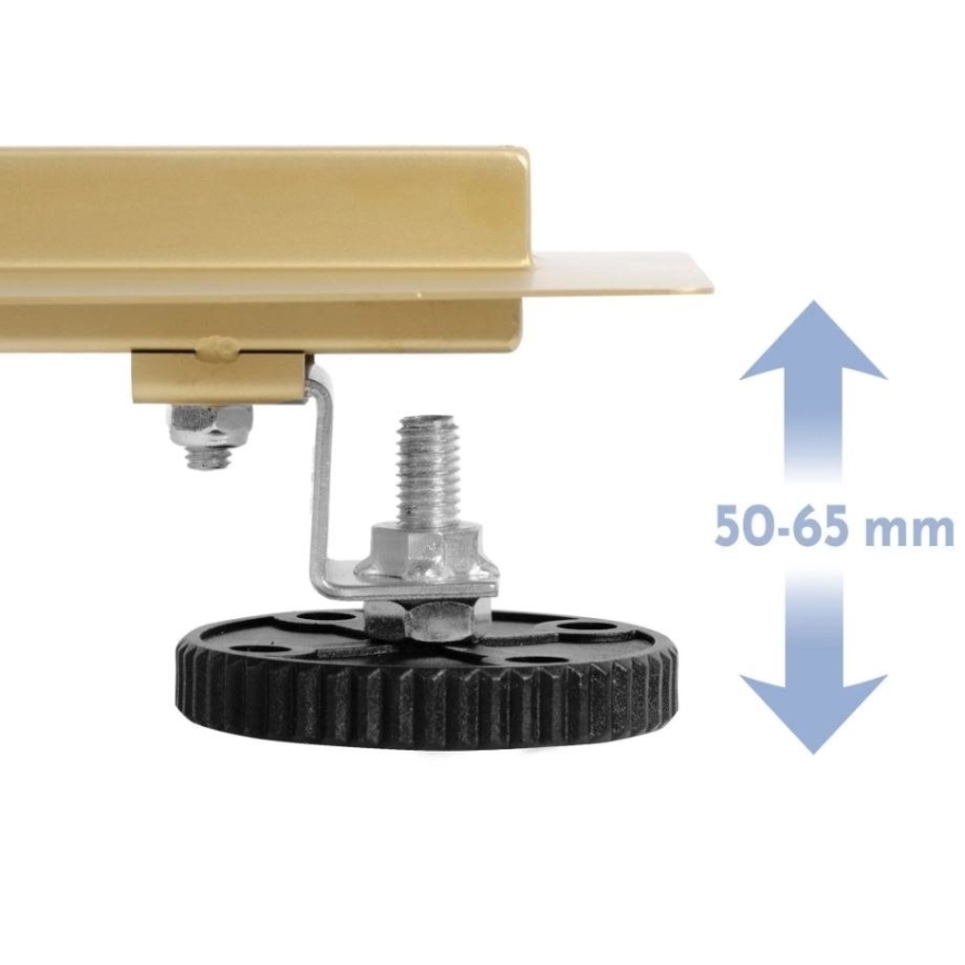 REA-G2562 - Canaleta de desagüe NEOX 70 cm, acero inoxidable/dorado