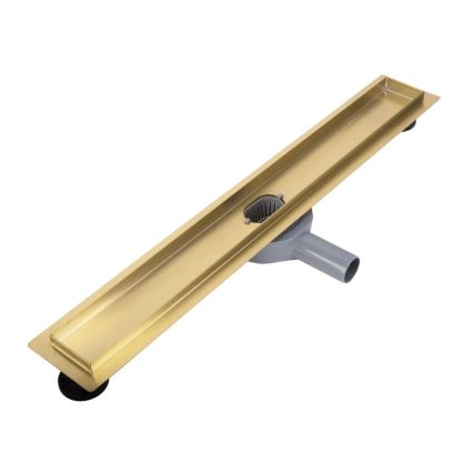 REA-G2703 - Canal de desagüe NEOX PRO 80 cm acero inoxidable/oro cepillado