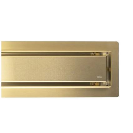 REA-G2704 - Canaleta de desagüe NEOX PRO 90 cm acero inoxidable/dorado cepillado