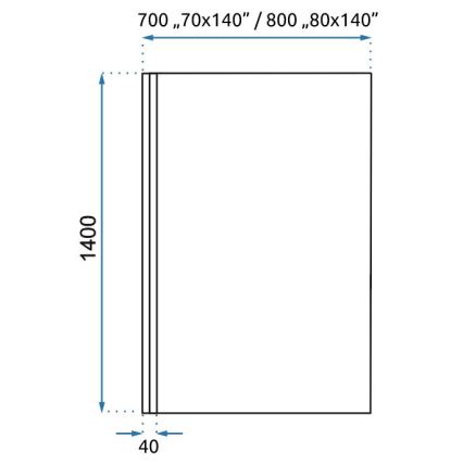 REA-K7390 - Mampara de bañera LAGOS 140x80 cm negra/transparente