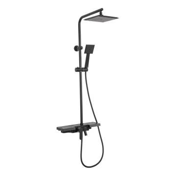 REA-P0636 - Juego de ducha BRAVO negro mate