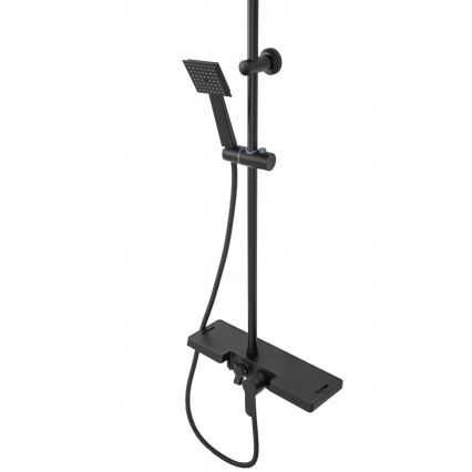REA-P0636 - Juego de ducha BRAVO negro mate