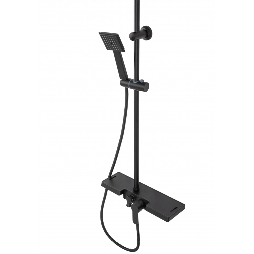 REA-P0636 - Juego de ducha BRAVO negro mate