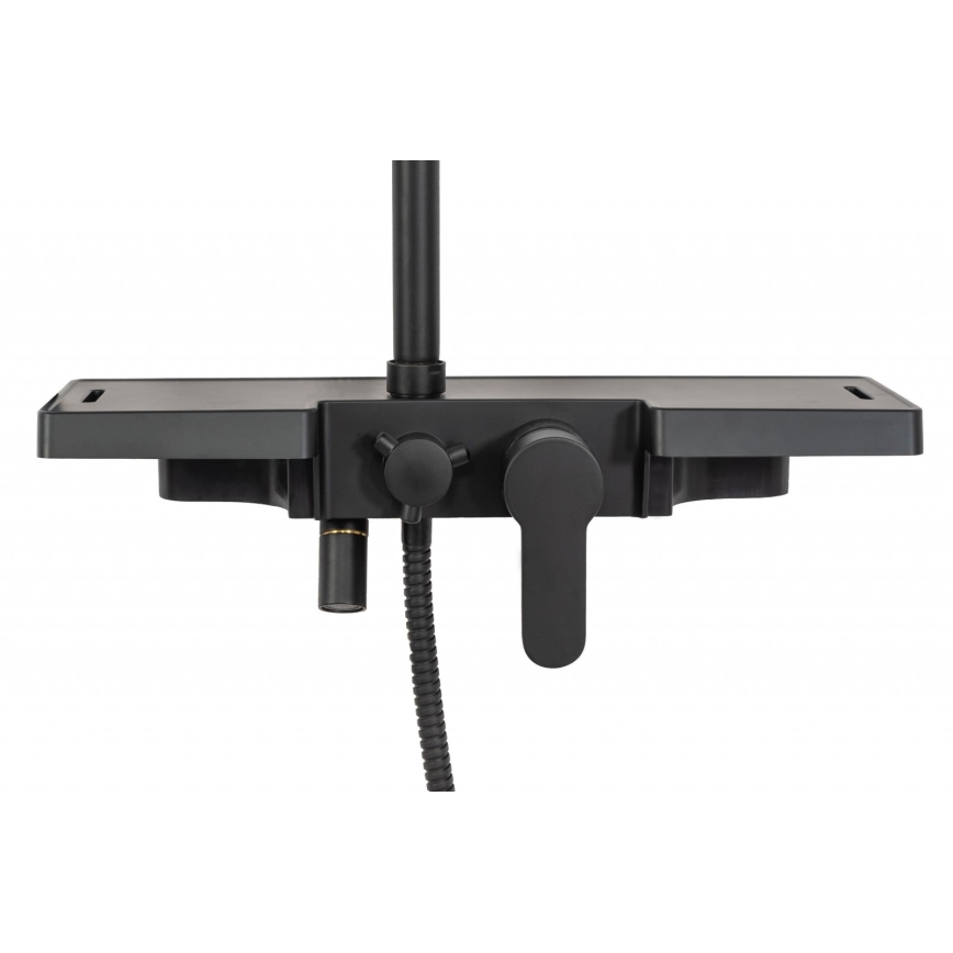 REA-P0636 - Juego de ducha BRAVO negro mate