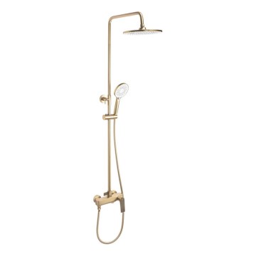 REA-P2400 - Kit de ducha con grifería AVALON, acabado oro cepillado
