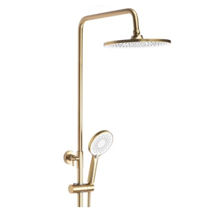 REA-P2400 - Kit de ducha con grifería AVALON, acabado oro cepillado