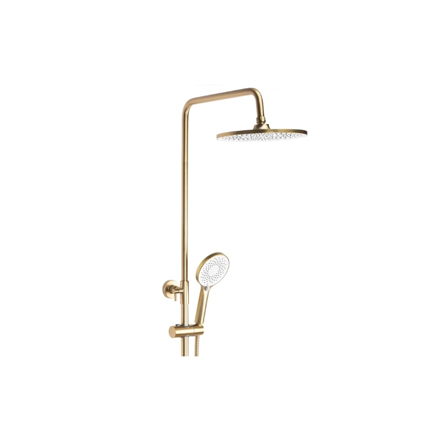 REA-P2400 - Kit de ducha con grifería AVALON, acabado oro cepillado