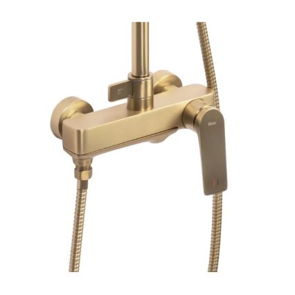 REA-P2400 - Kit de ducha con grifería AVALON, acabado oro cepillado