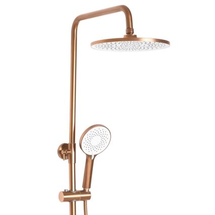 REA-P2418 - Juego de ducha con grifo AVALON en cobre cepillado