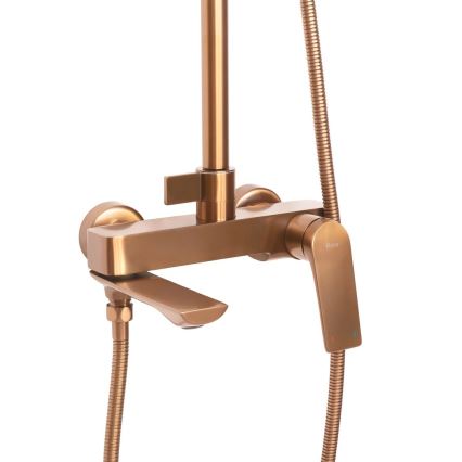 REA-P2418 - Juego de ducha con grifo AVALON en cobre cepillado