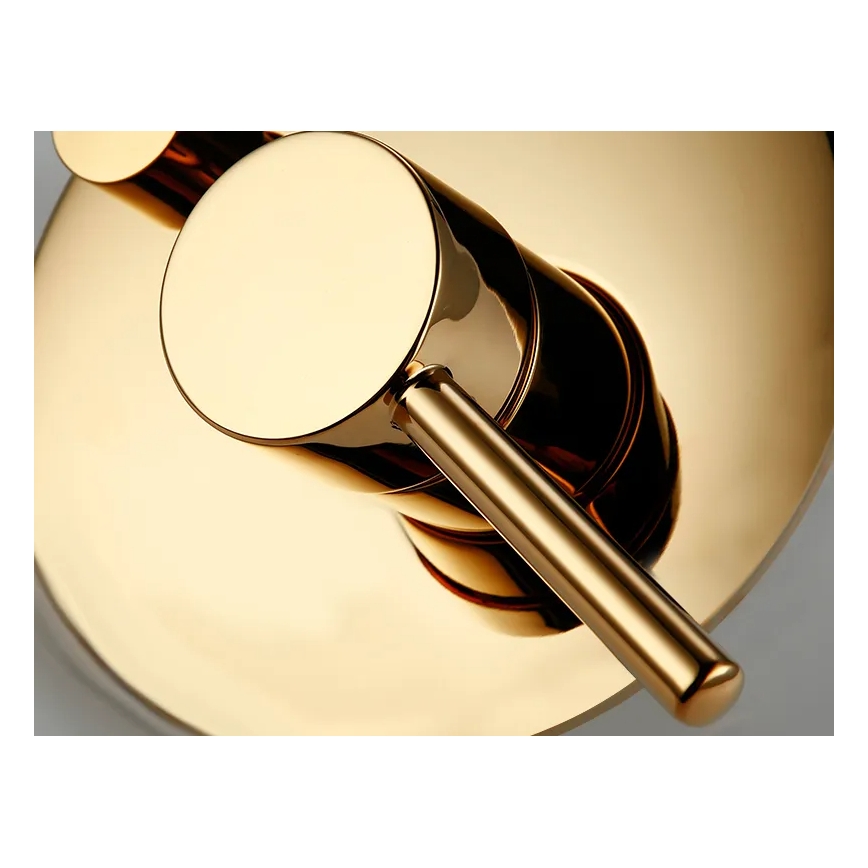 REA-P4110 - Juego de ducha LUNGO con grifería empotrada, acabado dorado