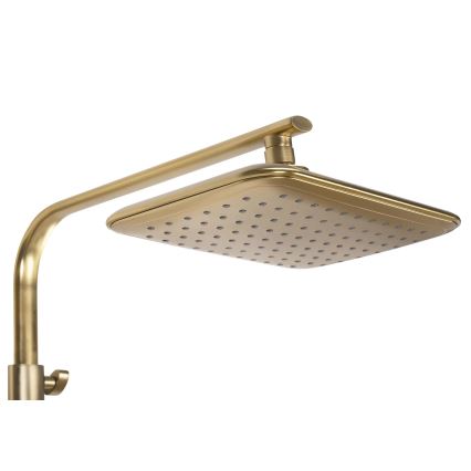 REA-P5004 - Set de ducha con grifería termostática TOM, acabado oro cepillado