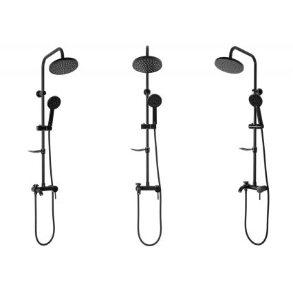 REA-P7005 - Set de ducha LUIS negro mate