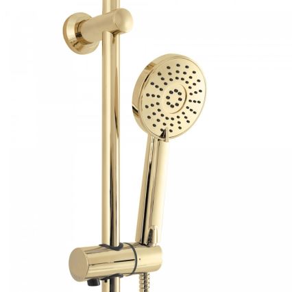 REA-P7006 - Set de ducha LUIS con mezclador, acabado dorado